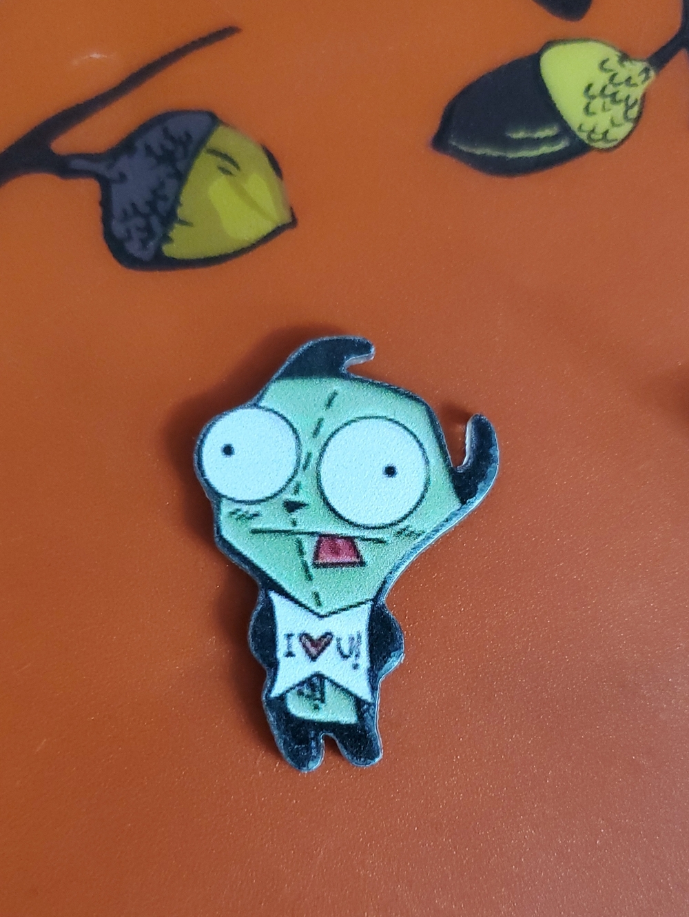 Gir I Love You Acrylic Pin - Green